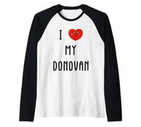 Amo A Donovan Nombre Gracioso Camiseta Manga Raglan