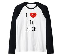 Amo A Elise Nombre Gracioso Camiseta Manga Raglan