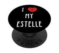 Amo A Estelle Nombre Gracioso PopSockets PopGrip Adhesivo