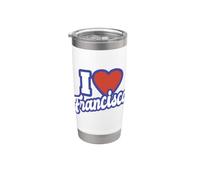 Amo a Francisco Vaso térmico de acero inoxidable de doble pared