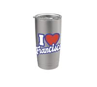 Amo a Francisco Vaso térmico de acero inoxidable de doble pared