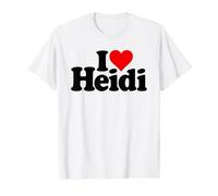 Amo A Heidi, Amo A Heidi Camiseta gráfica económica, Hombre, Blanco, XL
