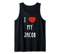 Amo A Jacob Nombre Gracioso Camiseta sin Mangas