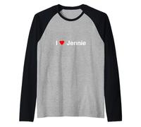 Amo a Jennie Camiseta Manga Raglan