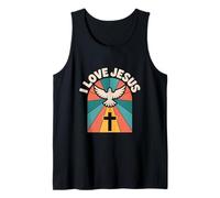 Amo a Jesús, Dove Cross, Christian Faith Camiseta sin Mangas