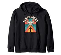 Amo a Jesús, Dove Cross, Christian Faith Sudadera con Capucha