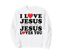 Amo a Jesús - Jesús te ama Cristiano Sudadera