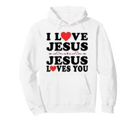 Amo a Jesús - Jesús te ama Cristiano Sudadera con Capucha