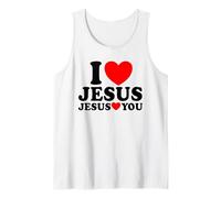 Amo a Jesús Jesús Te Ama Fe Cristiana Iglesia Jesús Camiseta sin Mangas