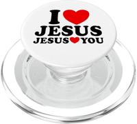Amo a Jesús Jesús Te Ama Fe Cristiana Iglesia Jesús PopSockets PopGrip para MagSafe