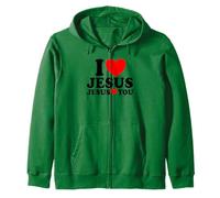 Amo a Jesús Jesús Te Ama Fe Cristiana Iglesia Jesús Sudadera con Capucha