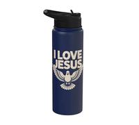 Amo a Jesús Paloma de fe espiritual Stainless Steel Insulated Water Bottle