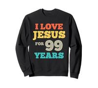 Amo a Jesús para 99 años, Vintage, Feliz 99 cumpleaños Sudadera