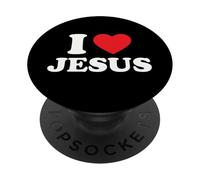 Amo a Jesús para hombres, mujeres y niños cristianos religiosos PopSockets PopGrip Adhesivo