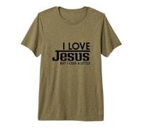 Amo a Jesús, Pero a Veces me callo un Poco Camiseta Premium