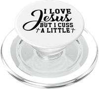 Amo a Jesús Pero yo Cristo Dios Cristiano Cruzar Hombres y Mujeres PopSockets PopGrip para MagSafe