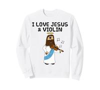 Amo a Jesús y al violín, músico de Iglesia Divertido Sudadera