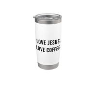 Amo a Jesús Y Café Cristiano Vaso térmico de acero inoxidable de doble pared