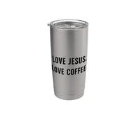 Amo a Jesús Y Café Cristiano Vaso térmico de acero inoxidable de doble pared