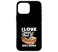 Amo a Jesús y Hot Dogs Hot Dog Lover Carcasa para iPhone 16 Pro Max