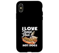 Amo a Jesús y Hot Dogs Hot Dog Lover Carcasa para iPhone X/XS