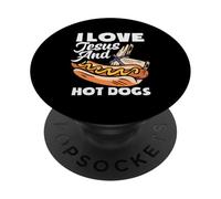 Amo a Jesús y Hot Dogs Hot Dog Lover PopSockets PopGrip Adhesivo