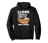 Amo a Jesús y Hot Dogs Hot Dog Lover Sudadera con Capucha