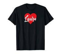 Amo a Laura Primer Nombre Yo Corazón Camiseta