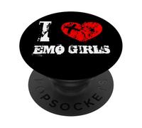 Amo a los Chicos EMO, me encantan Las Chicas EMO - EMO Goth PopSockets PopGrip Adhesivo