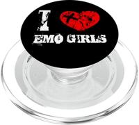 Amo a los Chicos EMO, me encantan Las Chicas EMO - EMO Goth PopSockets PopGrip para MagSafe