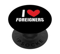 Amo a los Extranjeros Inmigrantes Derechos Humanos Diversa Xenofobia PopSockets PopGrip Adhesivo
