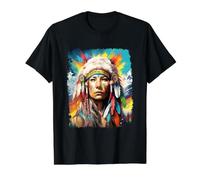 Amo a los Lobos Hermosos nativos Americanos Camiseta gráfica económica, Hombre, Negro, M