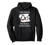 Amo a los pingüinos y a mi Hermano pequeño. Sudadera con Capucha