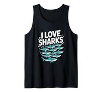 Amo a los Tiburones entusiastas de los Animales oceánicos Camiseta sin Mangas