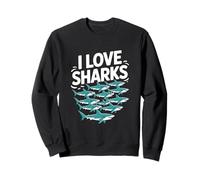 Amo a los Tiburones entusiastas de los Animales oceánicos Sudadera