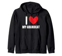 Amo a mi Abuelo, Divertida Mascota, Abuela, Abuelo, Gato, papá, Amor Sudadera con Capucha