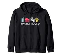 Amo a mi Basset Hound Sudadera con Capucha