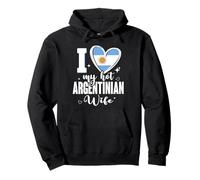 Amo a mi caliente esposa argentina, lindo corazón con la bandera de Argentina Sudadera con Capucha