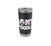 Amo a mi caniche Vaso térmico de acero inoxidable de doble pared