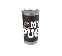 Amo a mi carlino Vaso térmico de acero inoxidable de doble pared