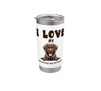 Amo a mi Chesapeake Bay Retriever Vaso térmico de acero inoxidable de doble pared