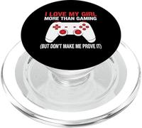 Amo a mi Chica más Que Jugar Pero no me Hagas demostrarlo PopSockets PopGrip para MagSafe