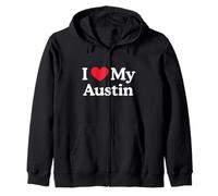 Amo a mi corazón de Austin Austin Love Austin Sudadera con Capucha