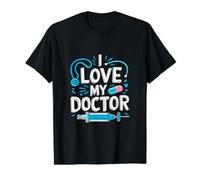 Amo a mi Doctor Camiseta gráfica económica, Hombre, Negro, XL