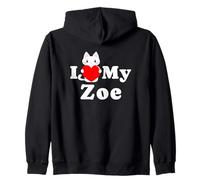 Amo a mi dueño de Gatos Zoe, Amante de los Gatitos de Mascotas Sudadera con Capucha