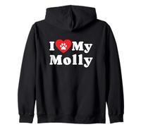 Amo a mi dueño de Perros Molly Amante de los Perros Sudadera con Capucha