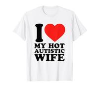 Amo a mi Esposa Autista Caliente Conciencia sobre el Autismo Camiseta