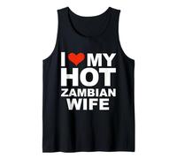 Amo a mi Esposa Caliente de Zambia Marido Matrimonio Zambia Camiseta sin Mangas