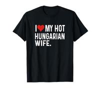 Amo a mi Esposa húngara Caliente - corazón Angustiado - Hungría Camiseta