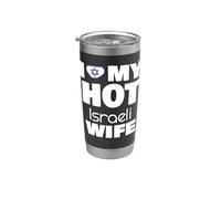 Amo a mi esposa israelí caliente casada con una chica israelí caliente Vaso térmico de acero inoxidable de doble pared
